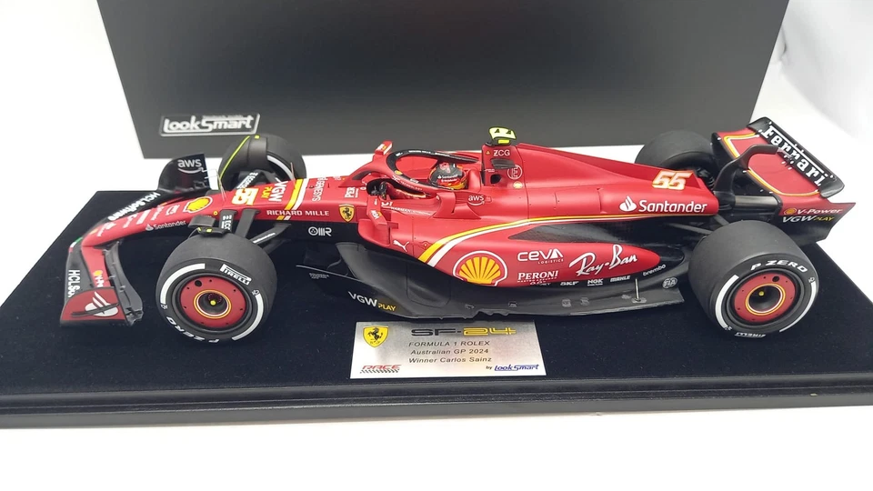  LS18F1059 Looksmart Ferrari SF-24 Carlos Sainz Australian GP 2024 1/18 - Immagine 3 di 4