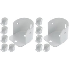 12 pcs Closet Rod Holders Heavy Duty Closet Pole Sockets Wardrobe Pole Holders