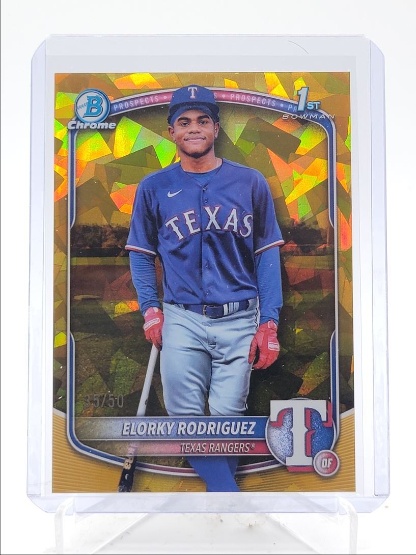 ELORKY RODRIGUEZ 2025 BOWMAN CHROME 1ST SAPPHIRE GOLD REFRACTOR /50 Q3967