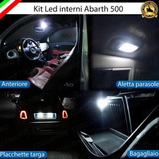 KIT LED INTERNI LED PARASOLE PER ABARTH 500 595 695 + PLACCHETTE LED TARGA 6000K