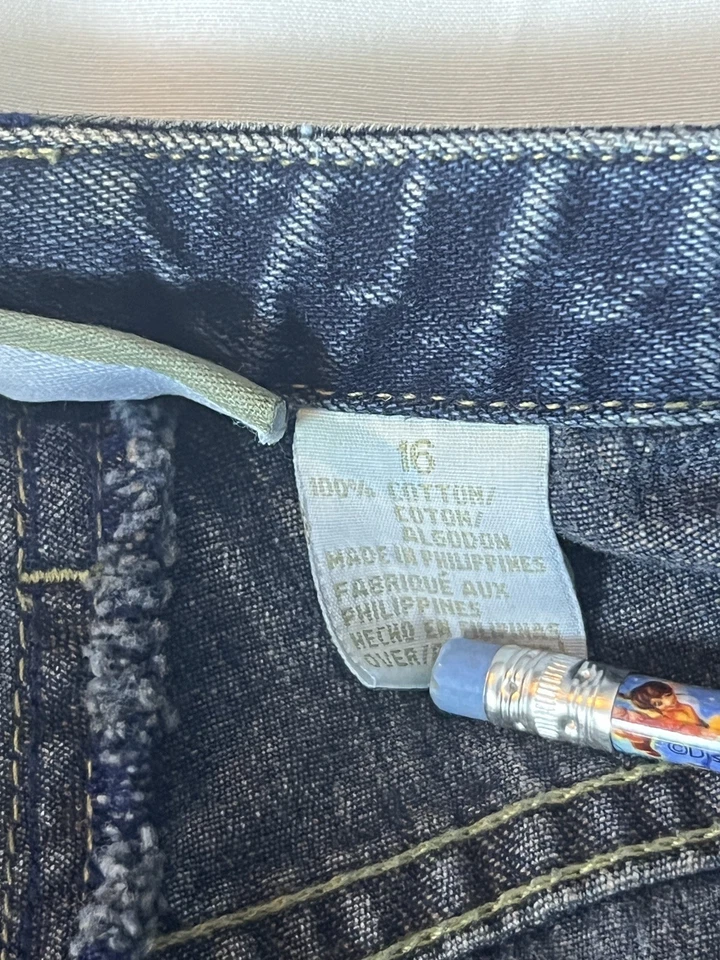 Pantalones de mezclilla rectos informales Liz Claiborne para mujer talla 16 33x30 azul holgados Foto 4 de 4