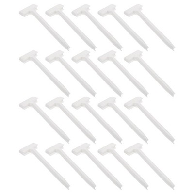 Garden Plant Markers 20Pcs White T-Type Plastic Labels 30cm Long