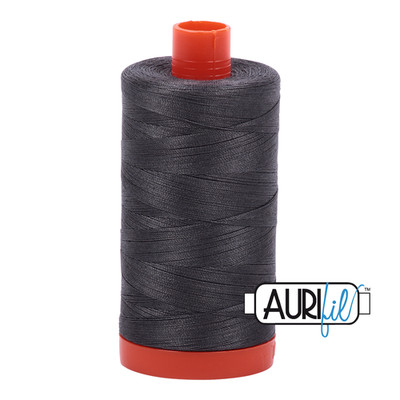 Aurifil 50wt, 2630 Dark Pewter 100% Ägyptische Baumwolle Garn. 1300M Spule Ab 10£