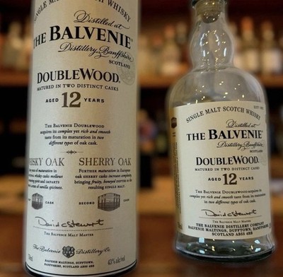 Balvenie DoubleWood 12 Year Single Malt Scotch Whisky Empty Bottle, Tube & Cork