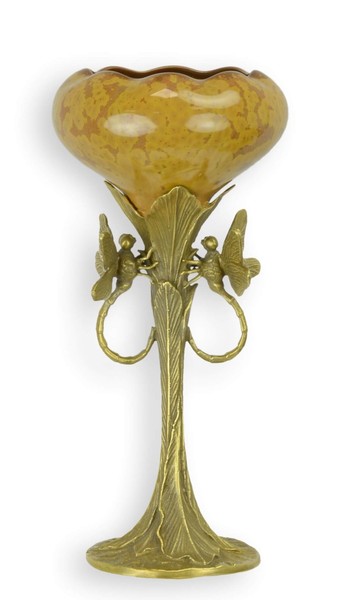 Vase Porzellan Bronze In Form Einer Libelle Replikat Retro Design Dekoration-image