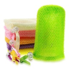 6 Pack Mesh Soap Bags Exfoliating Mesh Bag Foaming Shower Scrubber Sponge Loo...