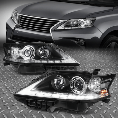 LED DRL]FOR 13-15 LEXUS RX350 RX450H PROJECTOR HEADLIGHT LAMPS SET