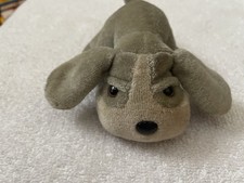 Vintage 1980s Kennel Kuddlees Grey Dog Plush Stuffed Toy 4-inch