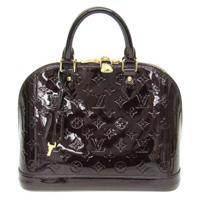 Louis Vuitton Monogram Vernis Alma PM M91611 Women's Handbag Amarante