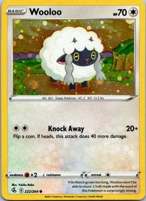 Wooloo - (Cosmos Holo) Promo Miscellaneous Cards & Products 222/264 NM