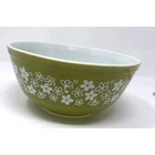 Vintage Pyrex 403 Green Spring Blossom Crazy Daisy 2 1/2 Quart Mixing Bowl