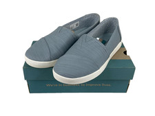 Toms Women Avalon Crossweave Slip On Shoe Sky Blue Casual Comfort Flat NWT