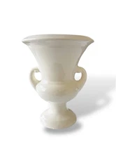 Haeger Pottery White Two-Handled Vase Urn