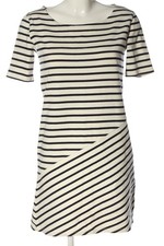 PETIT BATEAU Robe en maille tricotées Dames Robe T EU 34 blanc cassé-noir