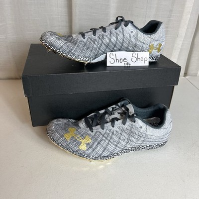 UNDER ARMOUR HOVR Shakedown Track-Field Racing Spike 'Halo Grey' Men's Size 8