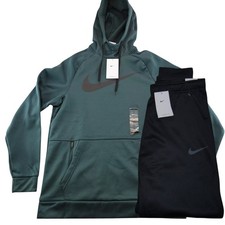 Nike 2 Piece Sweatsuit Men's Size L/XL Therma-fit Fleece Tracksuit Outfit NWT