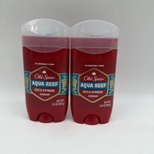 Old Spice Aqua Reef Deodorant Stick 3.0 oz Aluminum Free Scent of Cypress 2 Pack