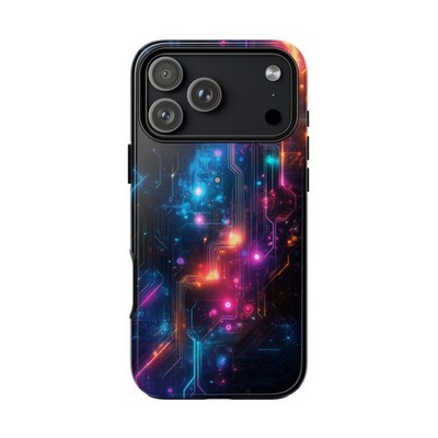 For iPhone / Galaxy / Pixel | Phone Ink Case - Neon Circuit Electric Glow