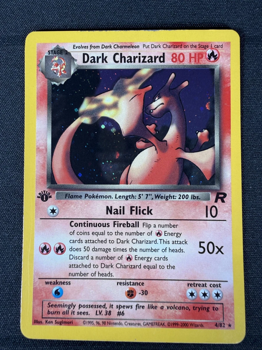 Darkness Charizard Pokémon TCG Team Rocket Individual Collectible