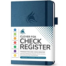  Check Register Book - Deluxe Transaction Register, Accounting Ledger Book, 