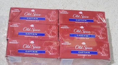 Old Spice CAPTAIN Bar Soap, 6 Big Bars, 5.04 oz Each Deodorant Soap 