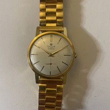 Vintage Thuya Gold Plated Hand Wind Mechanical Watch Working