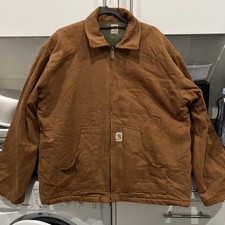 Carhartt Men's Vintage Canvas Bomber Jacket Tan Camel, Size M