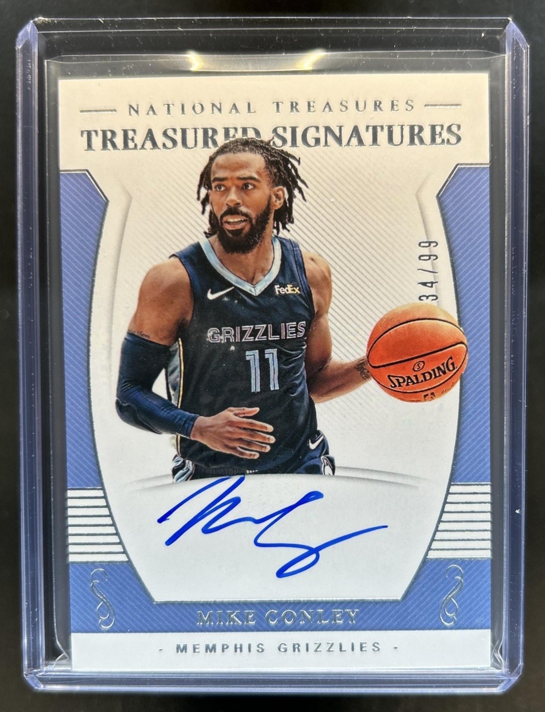 2018-19 Panini National Treasures Mike Conley Treasured Signatures Auto #/99