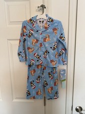 Bluey Child s Christmas Winter Pajamas Set Button Up Size 4T New With Tags