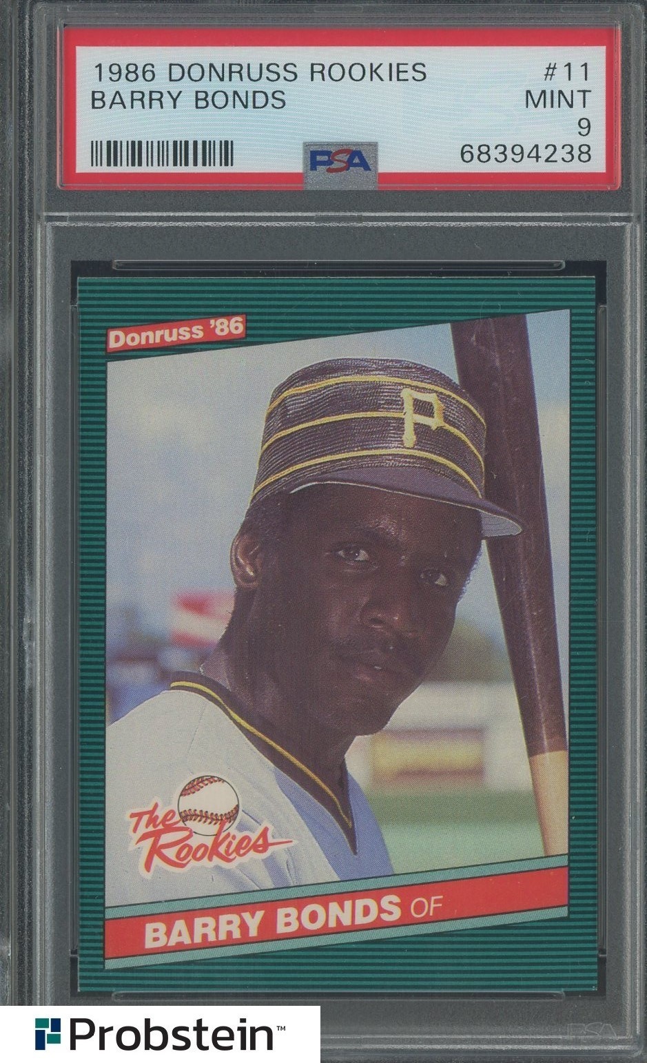 1986 Donruss The Rookies #11 Barry Bonds Pittsburgh Pirates RC PSA 9 MINT