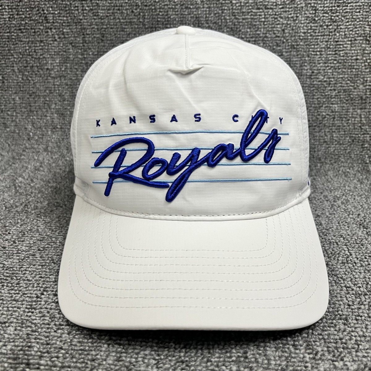 New '47 Brand Kansas City Royals White Ripstop Captain Snapback Hat MLB
