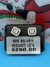 Moissanite Gemstone 925 Sterling Silver Earri...