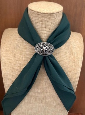 Texas Star slide - wild rag ring - black silver slide