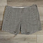 J CREW Women's Stretch Cotton Chino Shorts Size 2 Geometric Boho Side Zip NWOT