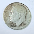 1957 Roosevelt Dime 90% Silver Coin Circulated Coin #6204