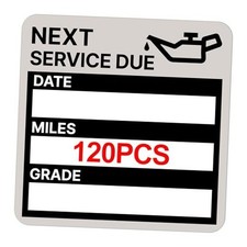 for Oil Change Sticker Static Cling, Clear Stickers 120 Pcs 2  x 2  Next Grey