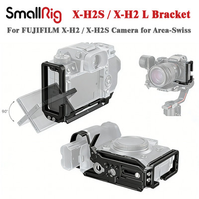 SmallRig L-Bracket for Fujifilm X-H2/X-H2S   Arca-Swiss, Quick Switch, Cold Shoe