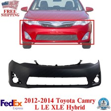 Front Bumper Cover Primed For 2012-2014 Toyota Camry L Le Xle Hybrid To1000378