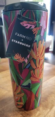 Farm Rio + Starbucks Brazilian Tropical Green Bananas LTD 16oz Tumbler Hot Cold
