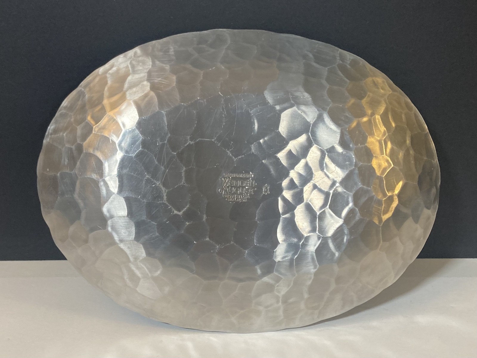 Vintage Wendell August Forge Hammered Aluminum Rhapsody Pattern Trinket Tray