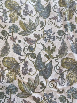 Target Threshold Organic Cotton Flat Sheet Full Plant Life Pattern RARE FIND