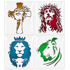 Jesus Cross Stencil Reusable 10 Mil Mylar Christian Faith Religious Christmas