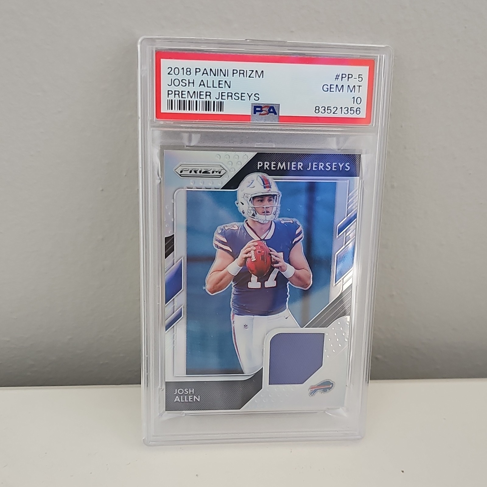 2018 Panini Prizm Premier Jerseys Josh Allen PP-5 Rookie Memorabilia PSA 10