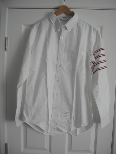 THOM BROWNE Men's White Oxford Four Stripe Bar TB3 Large, NWOT