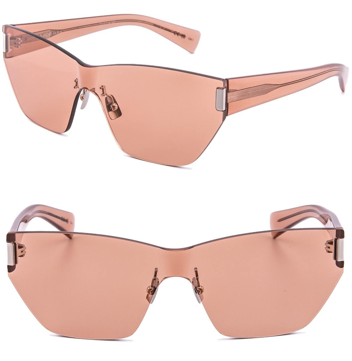 SAINT LAURENT SL 755 SL755 Crystal Pink Rimless Cat Mask Sunglass