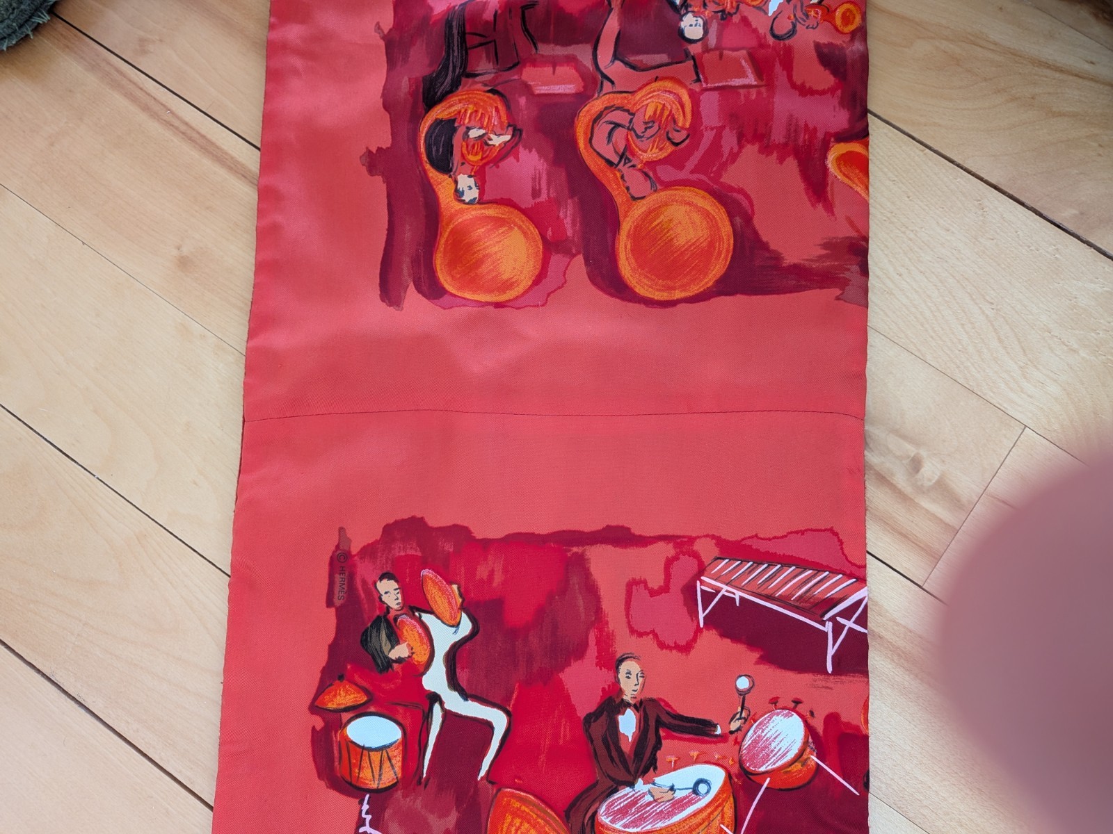 HERMES scarf, rectangular, double layered angora … - image 4