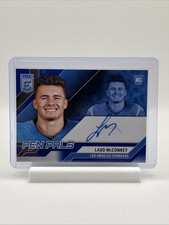 2024 Panini Donruss Elite - Pen Pals Ladd McConkey #PAL-LMC On Card RC