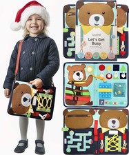 Busy Board Montessori Toys, Busy Book for Toddlers 3 Years, Sensory Toys, Ed...