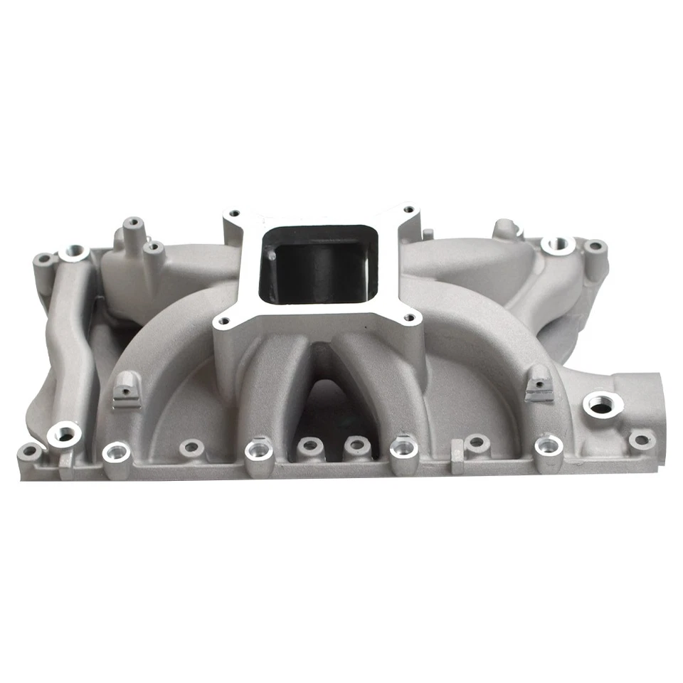 Colector de admisión de un solo plano de aluminio (EFI) apto para Ford 351W Windsor V8 SBF Foto 4 de 4