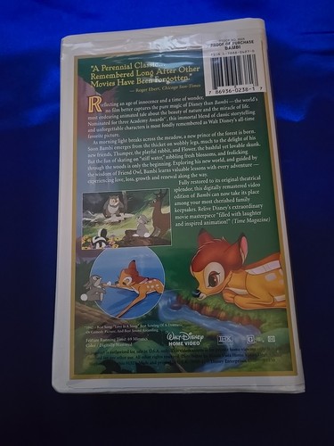 55th ANNIVERSARY LIMITED EDITION DISNEYS VHS "Bambi"#9505 - Picture 2 of 2